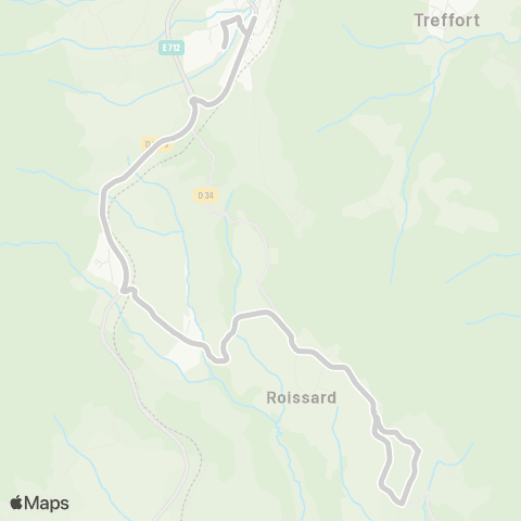 ARA Cars Région Isère - Scolaire Roissard-St Michel - Portes - Monestier C. map