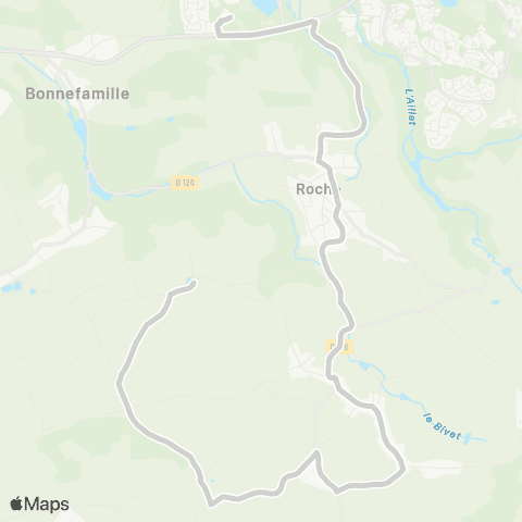 ARA Cars Région Isère - Scolaire St Alban de Roche-Roche-Villefontaine map