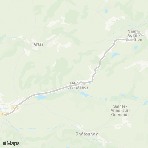 ARA Cars Région Isère - Scolaire Culin-St Agni S.Bion-St Jean Bournay map