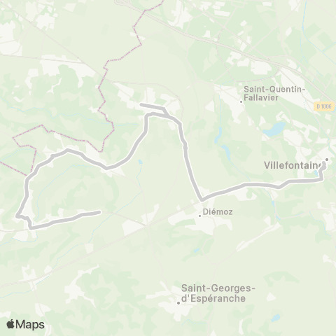 ARA Cars Région Isère - Scolaire Valencin-Heyrieux-Villefontaine map