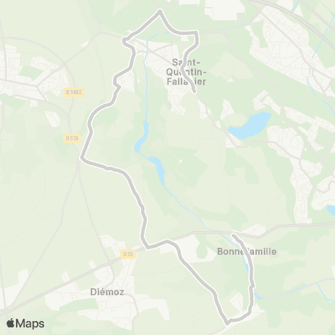 ARA Cars Région Isère - Scolaire Bonnefamille-St Quentin Fallavier map