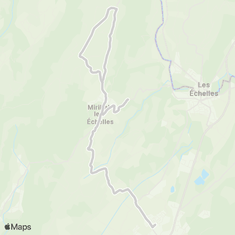 ARA Cars Région Isère - Scolaire Miribel les Echelles-St Laurent du Pont map