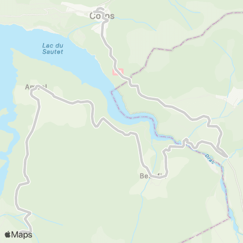 ARA Cars Région Isère - Scolaire Primaire Ambel-Corps map