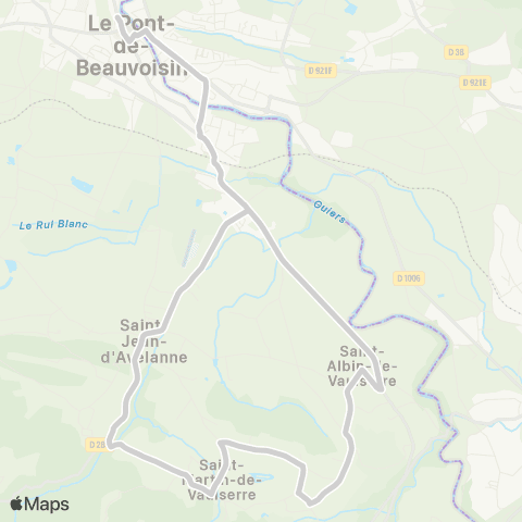 ARA Cars Région Isère - Scolaire Primaire St Jean d'Avelanne-Pont de B. map