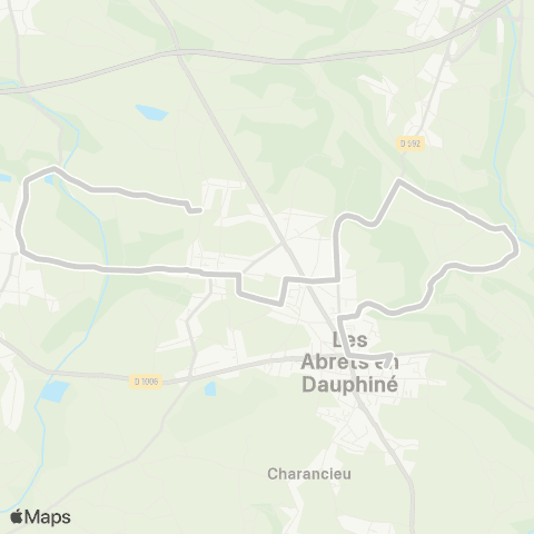 ARA Cars Région Isère - Scolaire La Batie Montgascon-Fitilieu-les Abrets map