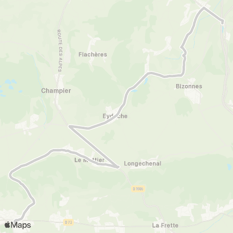 ARA Cars Région Isère - Scolaire Biol-la Cote St André map