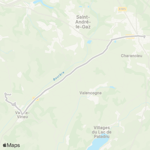 ARA Cars Région Isère - Scolaire Panissage-Val de Virieu-les Abrets map