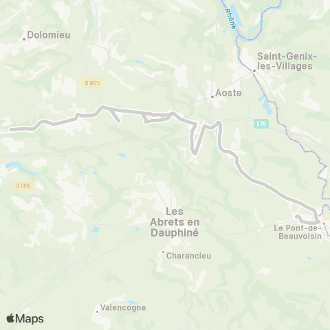 ARA Cars Région Isère - Scolaire St Clair-Chimilin-Romagnieu-Pt Beauvoisi map