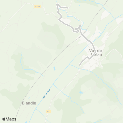 ARA Cars Région Isère - Scolaire Primaire Panissage-Blandin-Val de Virieu map