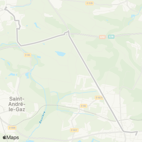 ARA Cars Région Isère - Scolaire La Batie Montgascon-les Abrets map