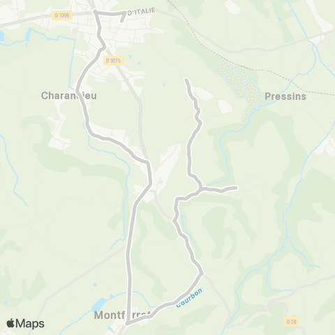 ARA Cars Région Isère - Scolaire La Batie Divisin-les Abrets map