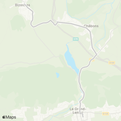 ARA Cars Région Isère - Scolaire Belmont-Bizonnes-le Grand Lemps map