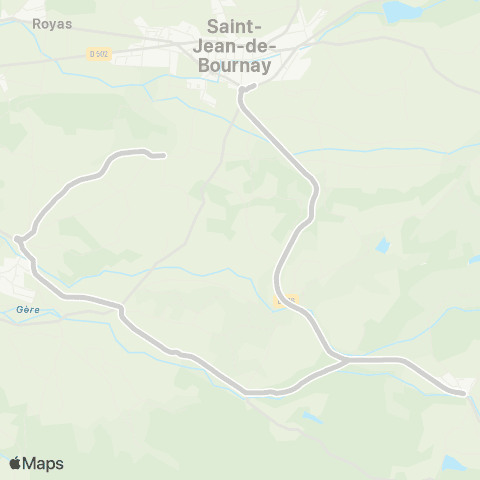 ARA Cars Région Isère - Scolaire Lieudieu-Vil. de Marc-St Jean de Bournay map