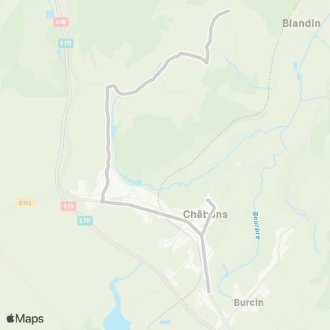 ARA Cars Région Isère - Scolaire Desserte Chabons map