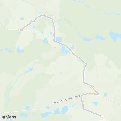 ARA Cars Région Isère - Scolaire St Julien de l'Herms-Pommier de Beaur. map