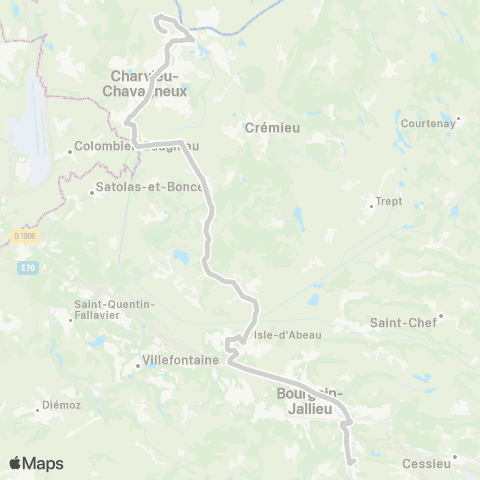 ARA Cars Région Isère - Scolaire Chavanoz-Nivolas Vermelle map