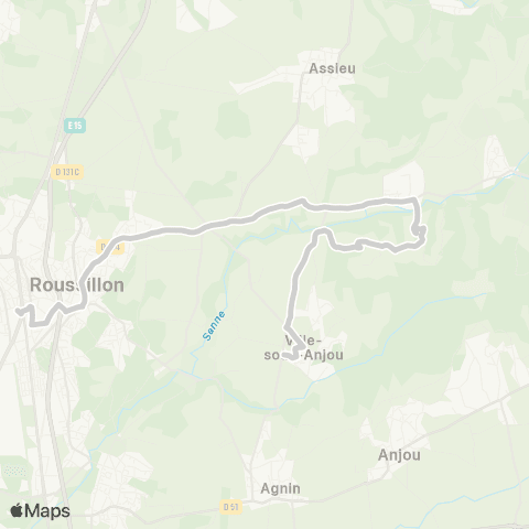 ARA Cars Région Isère - Scolaire La Chapelle-Roussillon-Salaise sur Sanne map