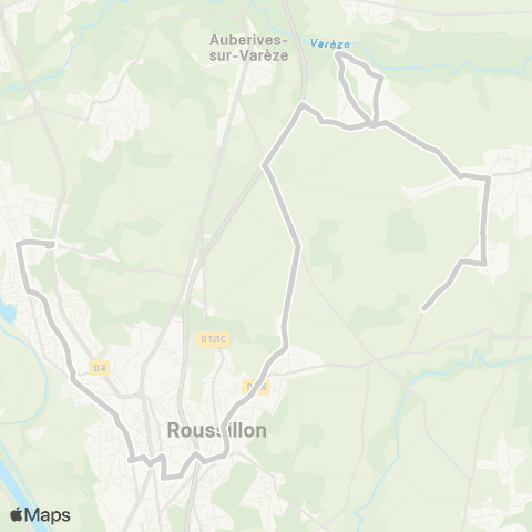 ARA Cars Région Isère - Scolaire Monsteroux-Assieu-St Maurice-Roussillon map