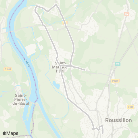 ARA Cars Région Isère - Scolaire Reventin-St Clair-St Maurice-Roussillon map