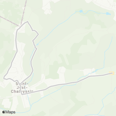 ARA Cars Région Isère - Scolaire Desserte St Just Chaleyssin map