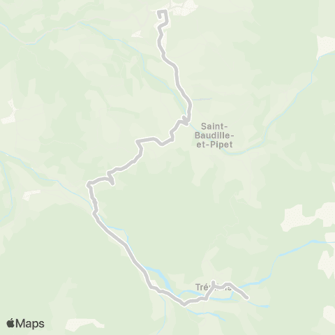 ARA Cars Région Isère - Scolaire Treminis-Prebois-St Baudille-Mens map