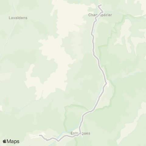 ARA Cars Région Isère - Scolaire Chanteperier-Entraigues map