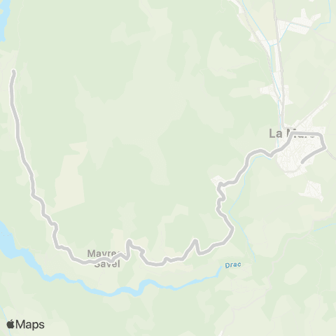 ARA Cars Région Isère - Scolaire Marcieu-Mayres Savel-Prunieres-la Mure map