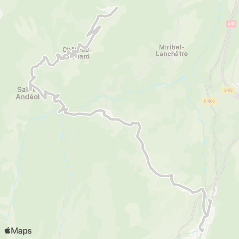 ARA Cars Région Isère - Scolaire (TAD) Château Bernard-Monestier de Cler. map