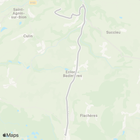 ARA Cars Région Isère - Scolaire Les Eparres-Culin-Eclose-Champier map