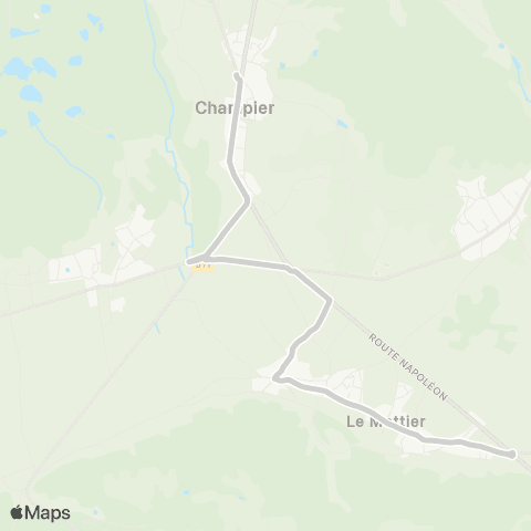 ARA Cars Région Isère - Scolaire St Didier de B-Mottier-Nantoin-Champier map