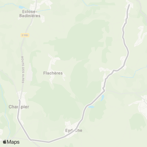 ARA Cars Région Isère - Scolaire Biol-Belmont-Flacheres-Champier map