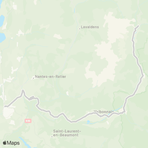 ARA Cars Région Isère - Scolaire (TAD) Chantelouve-la Mure map