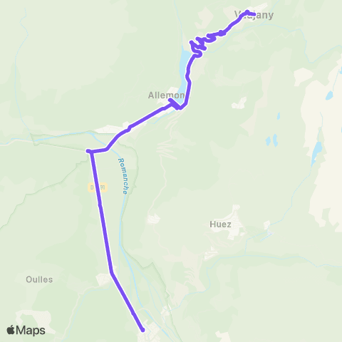 ARA Cars Région Isère (TAD T71) Brg d'Oisans-Allemont-Vaujany map