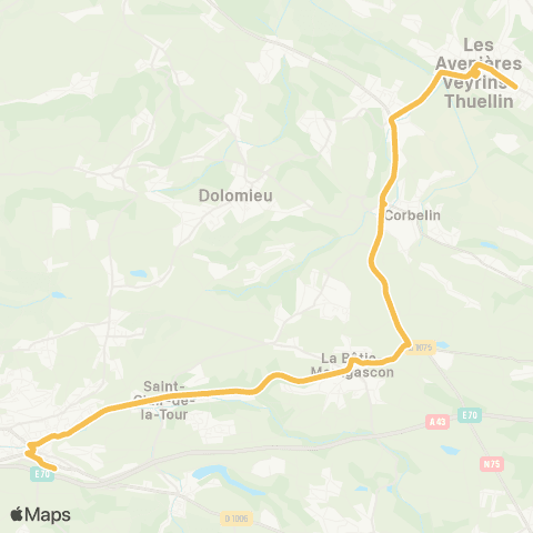 ARA Cars Région Isère Les Avenières-la Tour du Pin map