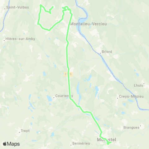 ARA Cars Région Isère Montalieu Vercieu-Morestel map