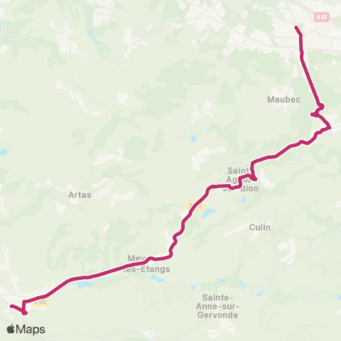 ARA Cars Région Isère St Jean de Bournay-Bourgoin Jallieu map