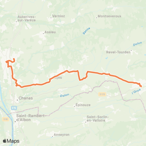 ARA Cars Région Isère Beaurepaire-Péage de Roussillon map