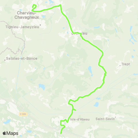 ARA Cars Région Isère Pont de Cheruy-l'Isle d'Abeau map