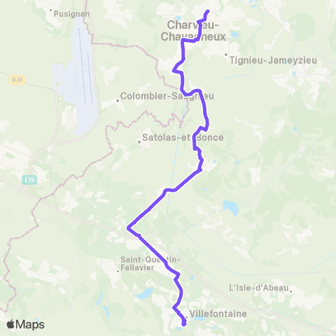 ARA Cars Région Isère Pont de Cheruy-Villefontaine map