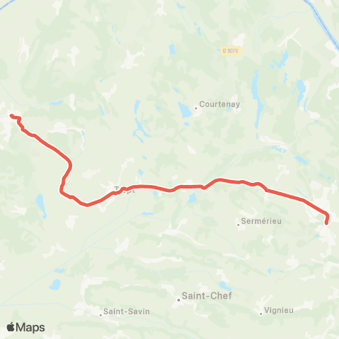 ARA Cars Région Isère Morestel-Cremieu map