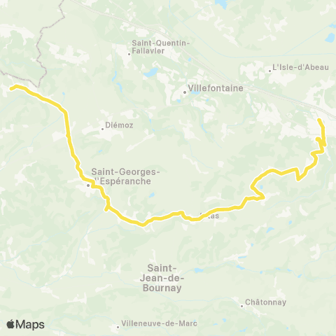 ARA Cars Région Isère Valencin-Artas-Bourgoin Jallieu map