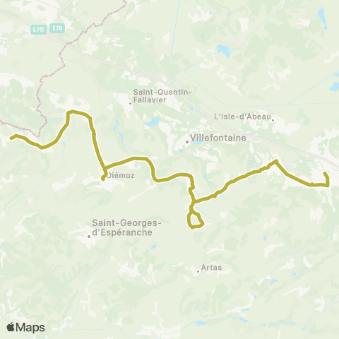 ARA Cars Région Isère Valencin-Roche-Bourgoin Jallieu map