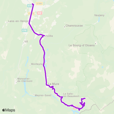 ARA Cars Région Isère Corps-la Mure-Grenoble map