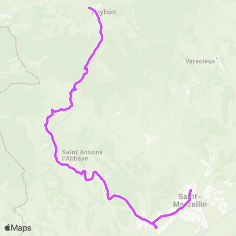 ARA Cars Région Isère Roybon-St Marcellin map