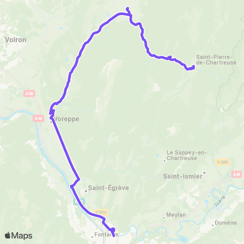 ARA Cars Région Isère St Pierre de Chartreuse-Grenoble map