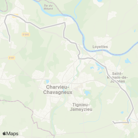 ARA Cars Région Isère - Scolaire Villette d'Anthon-Villemoirieu map