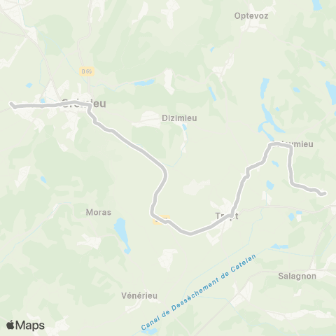 ARA Cars Région Isère - Scolaire Soleymieu-Trept-Villemoirieu map