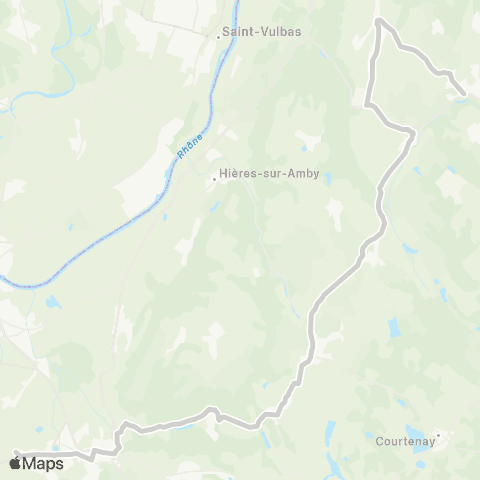 ARA Cars Région Isère - Scolaire Charette-Optevoz-Villemoirieu map