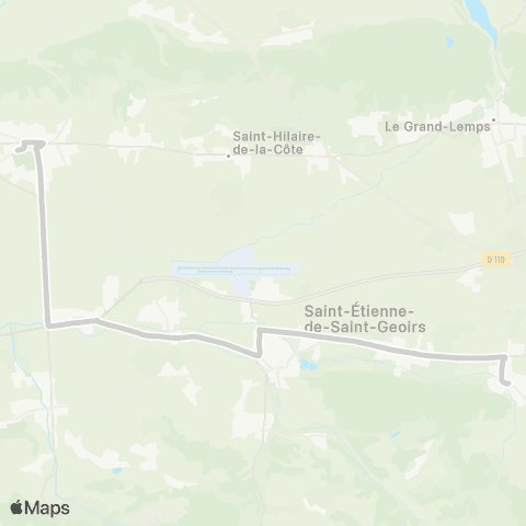 ARA Cars Région Isère - Scolaire La Cote St André-St Etienne-Izeaux map