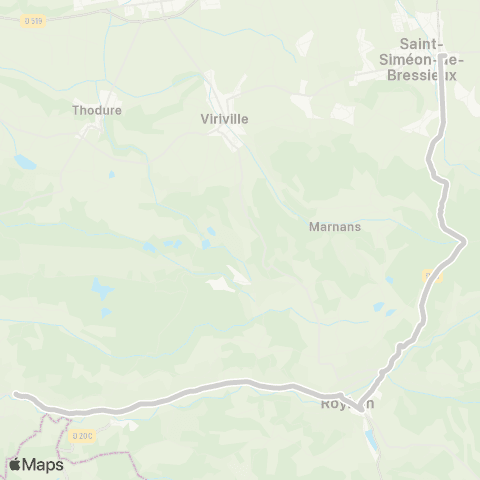 ARA Cars Région Isère - Scolaire St Clair sur Galaure-St Siméon de Bress. map